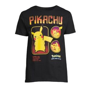 New With Tags Pokemon Pikachu Men's Graphic Crew Neck Short Sleeves T shirt S